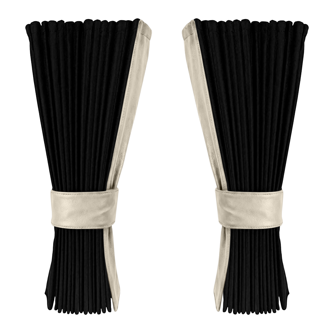 Gardin sort alcantar med nappa