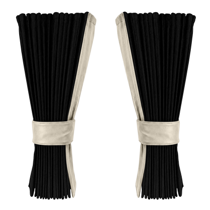 Gardin sort alcantar med nappa