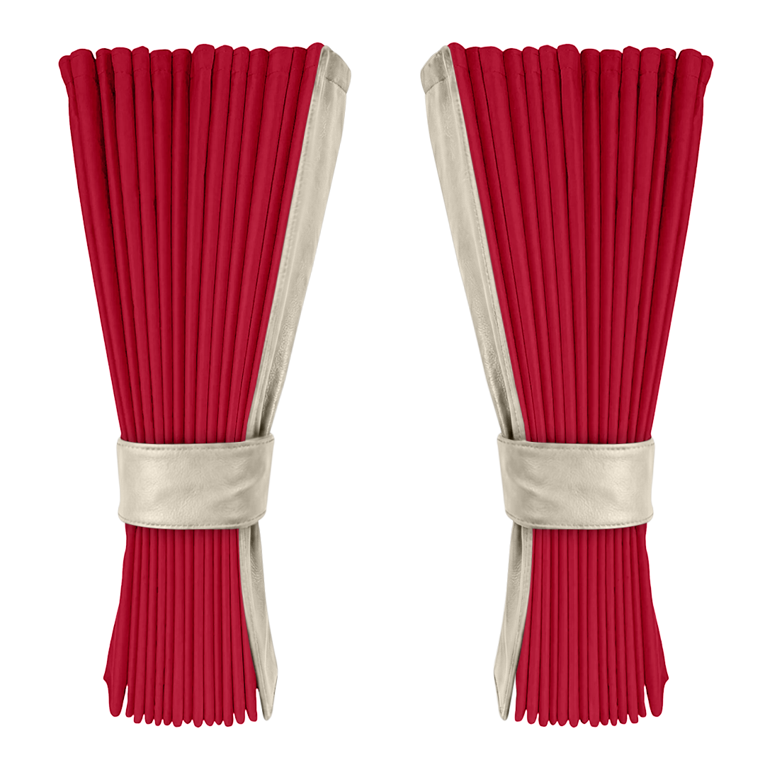 Gardin rød alcantar med nappa