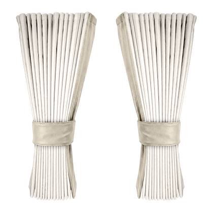 Gardin hvid alcantar med nappa