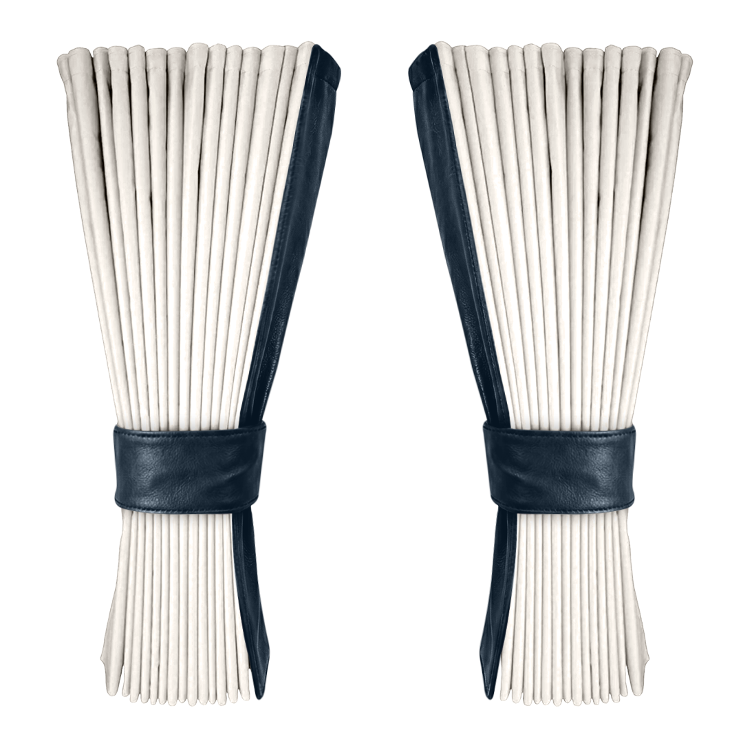 Gardin hvid alcantar med nappa