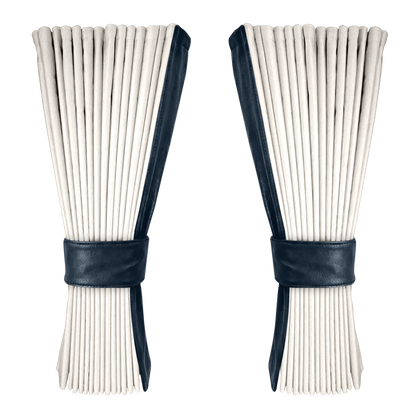 Gardin hvid alcantar med nappa