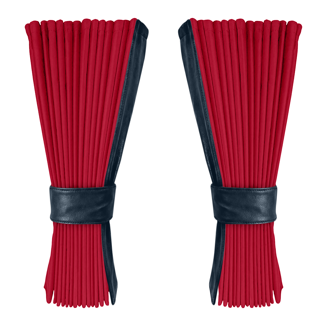 Gardin rød alcantar med nappa