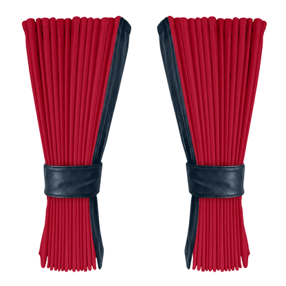 Gardin rød alcantar med nappa