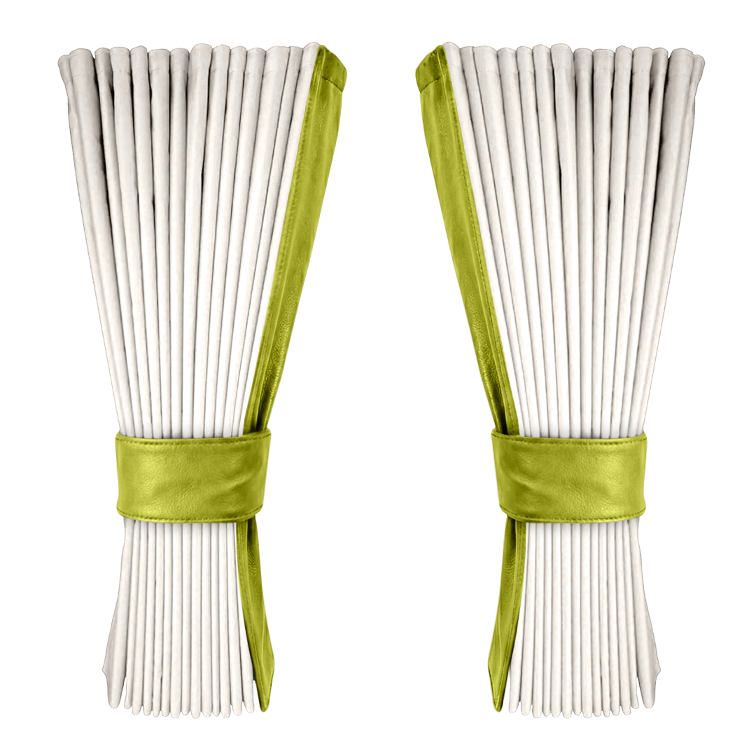 Gardin hvid alcantar med nappa