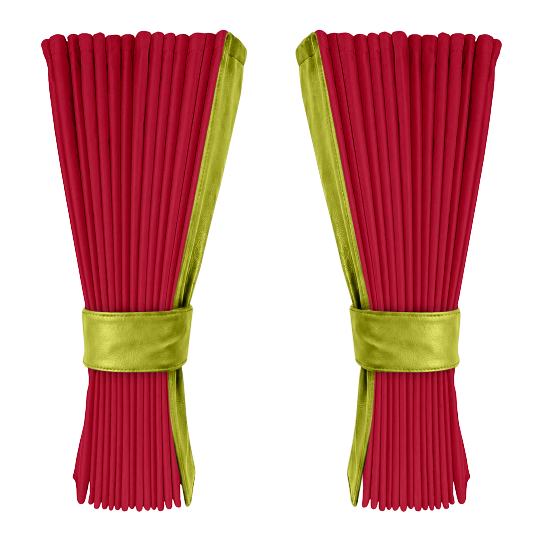 Gardin rød alcantar med nappa