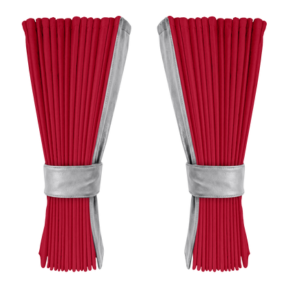 Gardin rød alcantar med nappa