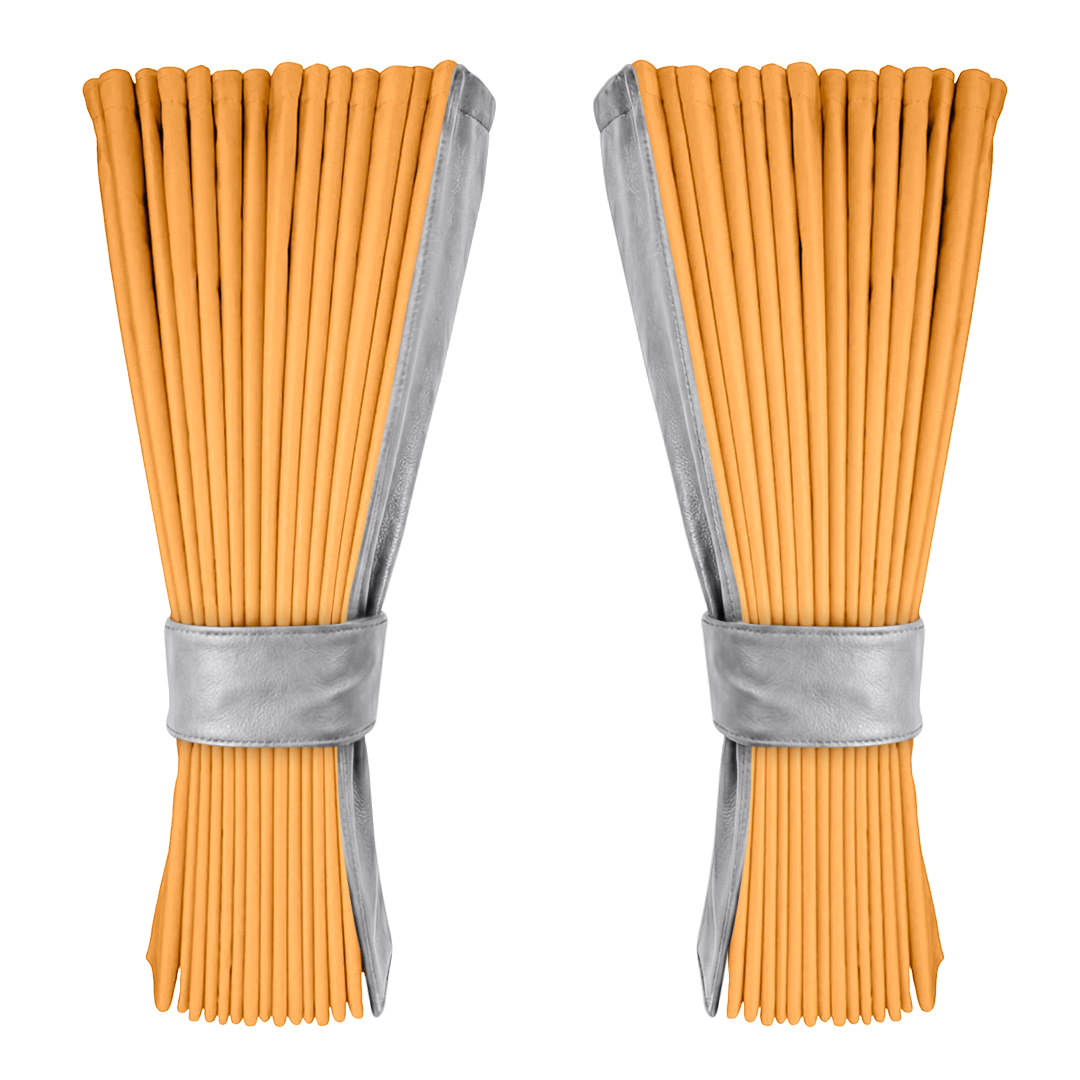 Gardin sennepsgul alcantar med nappa