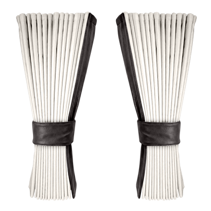 Gardin hvid alcantar med nappa