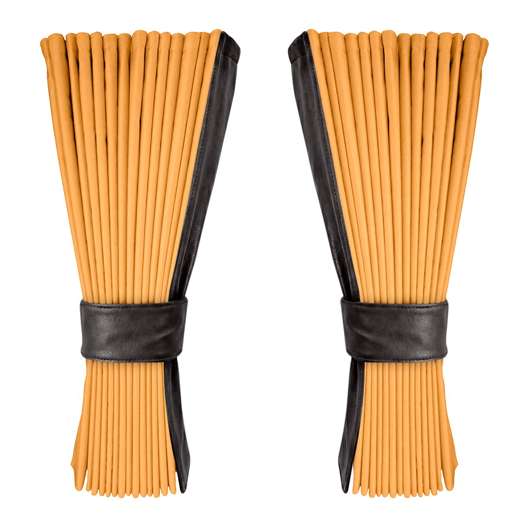 Gardin sennepsgul alcantar med nappa