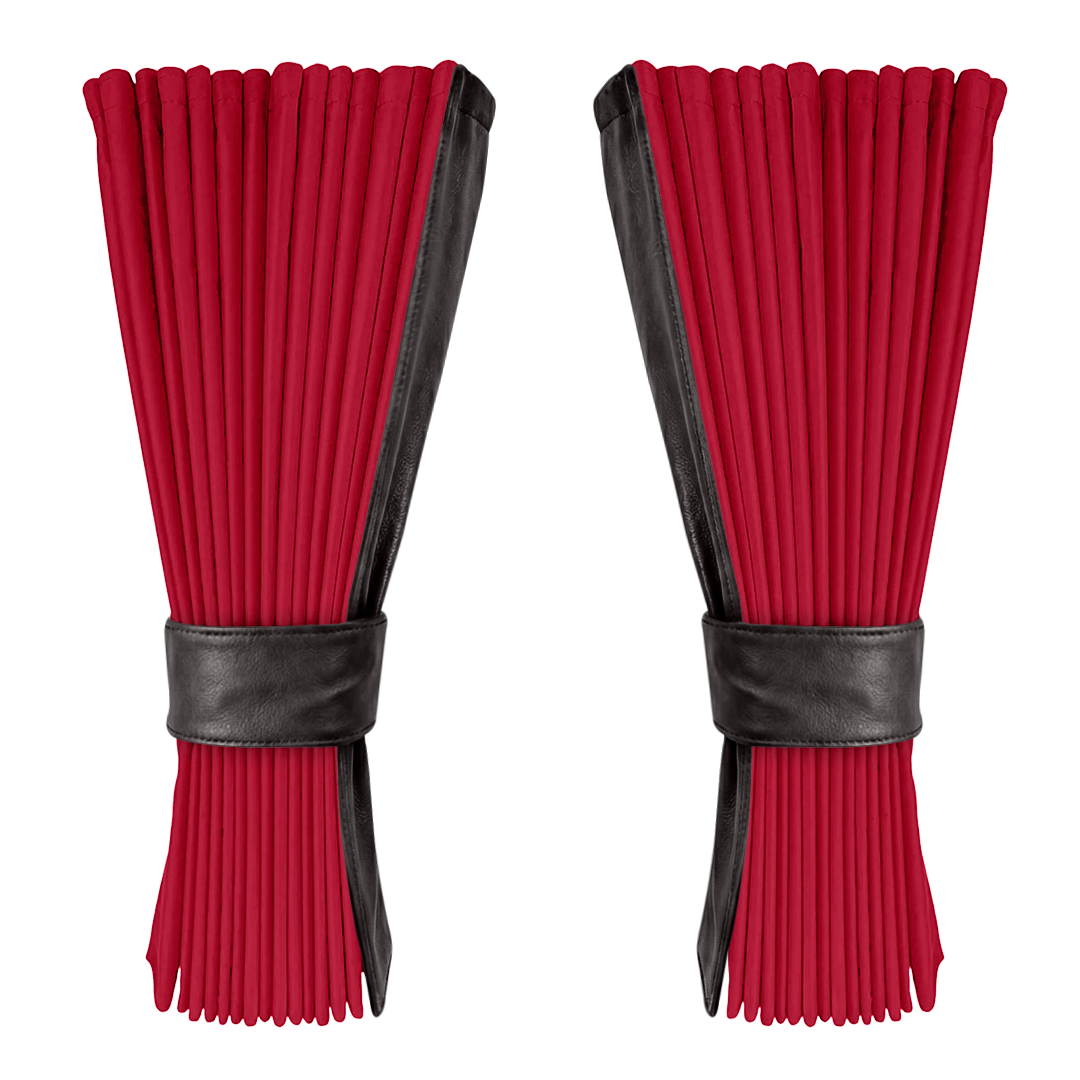 Gardin rød alcantar med nappa