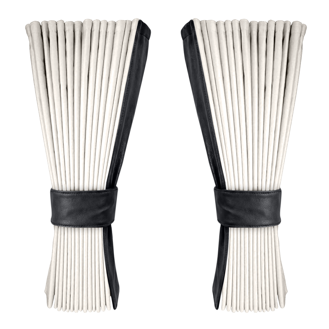 Gardin hvid alcantar med nappa