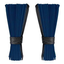 Gardin cobaltblå alcantar med nappa