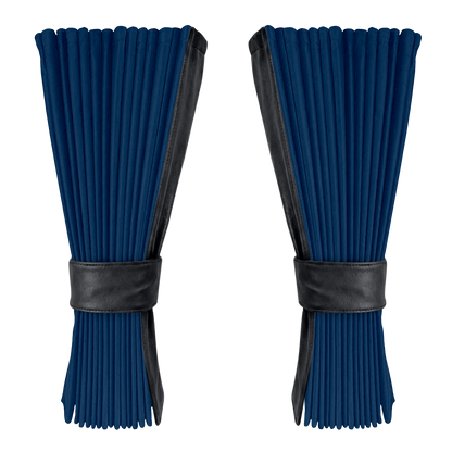 Gardin cobaltblå alcantar med nappa