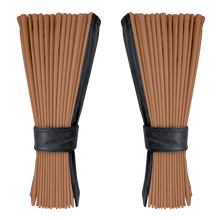 Gardin brun alcantar med nappa