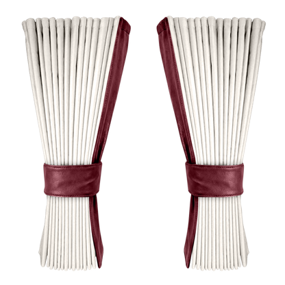 Gardin hvid alcantar med nappa