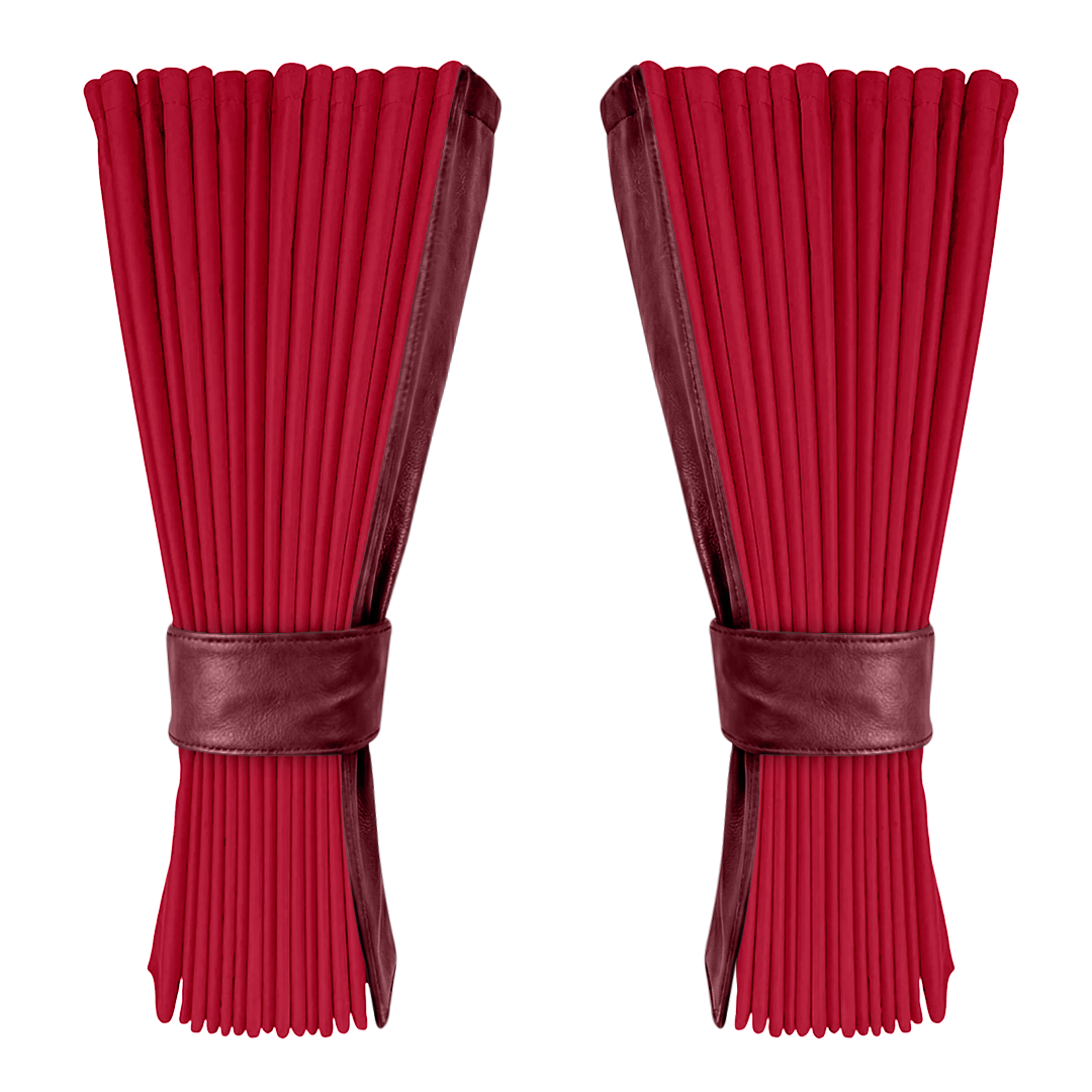 Gardin rød alcantar med nappa