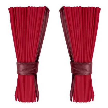 Gardin rød alcantar med nappa