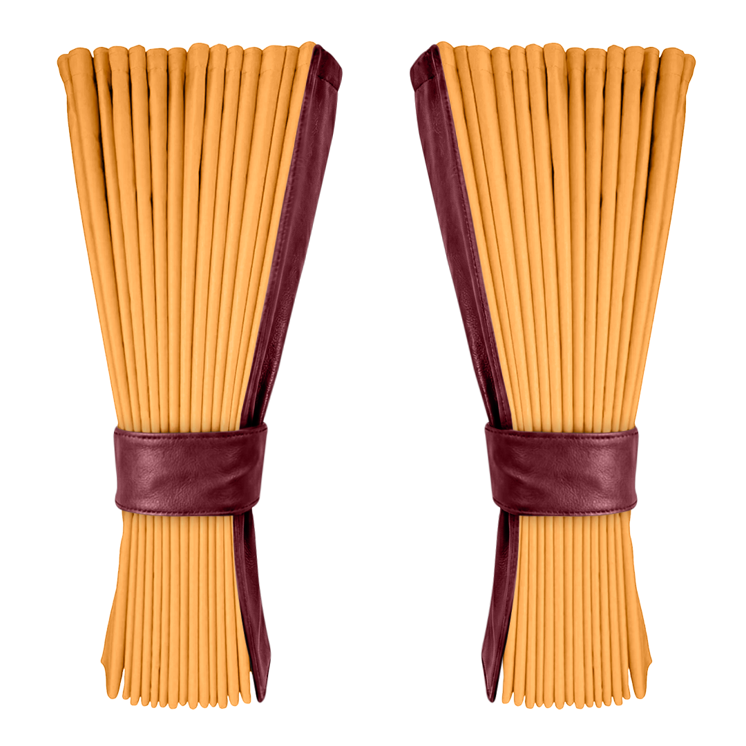 Gardin sennepsgul alcantar med nappa