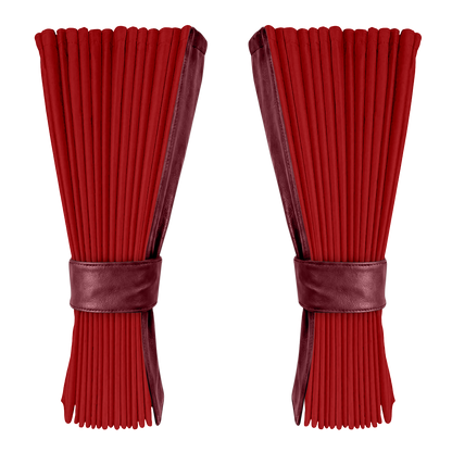 Gardin vinrød alcantar med nappa