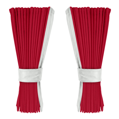 Gardin rød alcantar med nappa