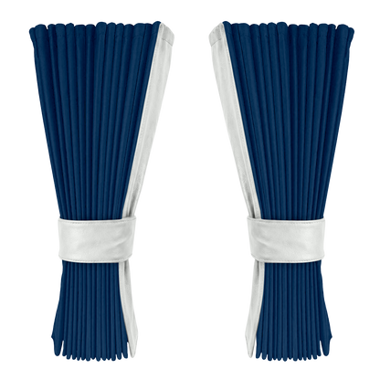 Gardin cobaltblå alcantar med nappa