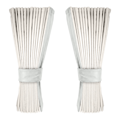 Gardin hvid alcantar med nappa