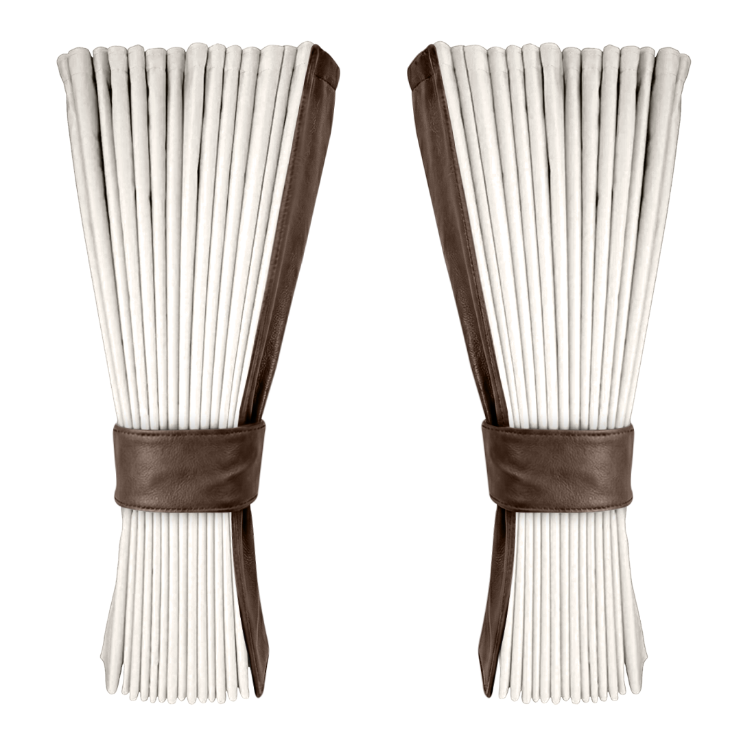 Gardin hvid alcantar med nappa