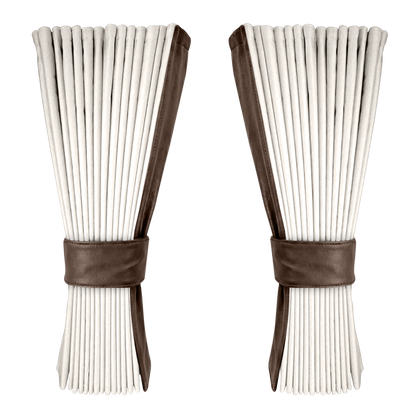 Gardin hvid alcantar med nappa