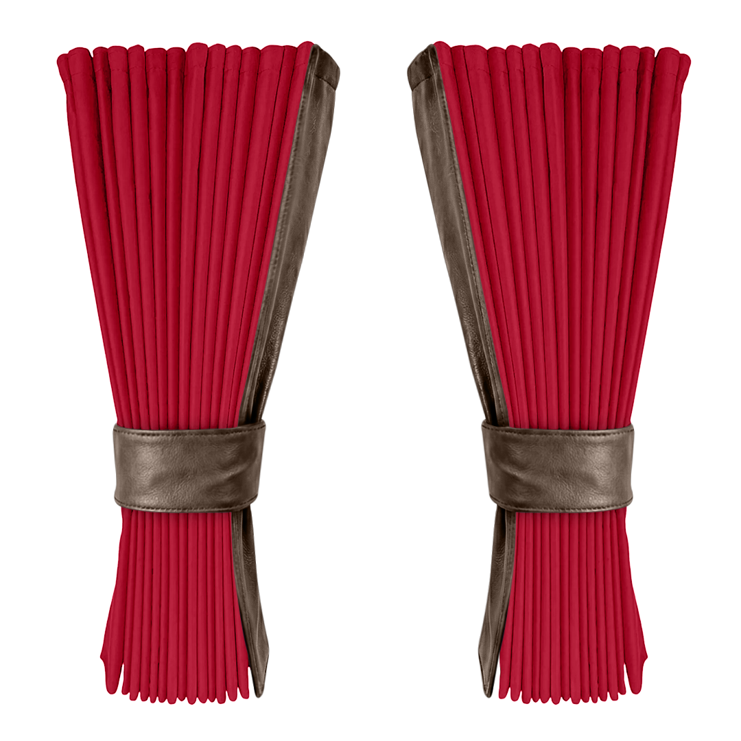 Gardin rød alcantar med nappa