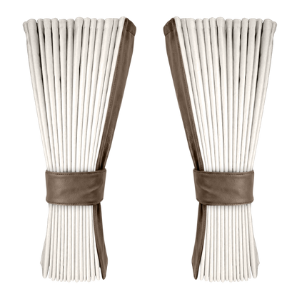 Gardin hvid alcantar med nappa