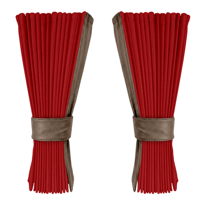 Gardin vinrød alcantar med nappa