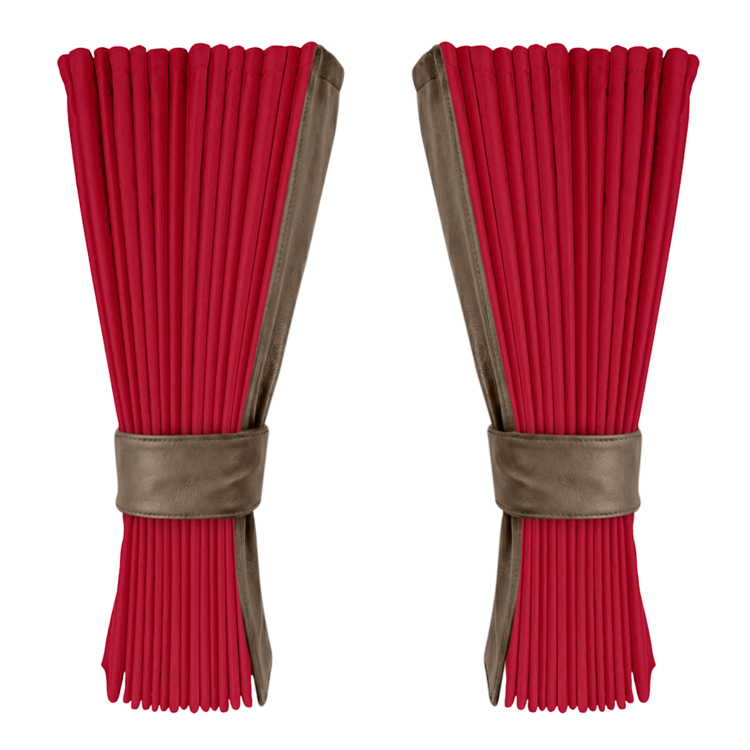 Gardin rød alcantar med nappa