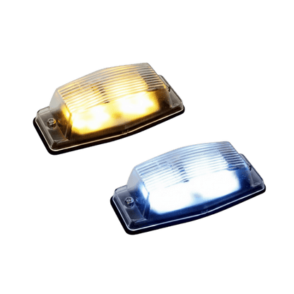 Double - burner LED 24V - Klar glas - KJoF - Dual color Gul / Xenon hvid - 