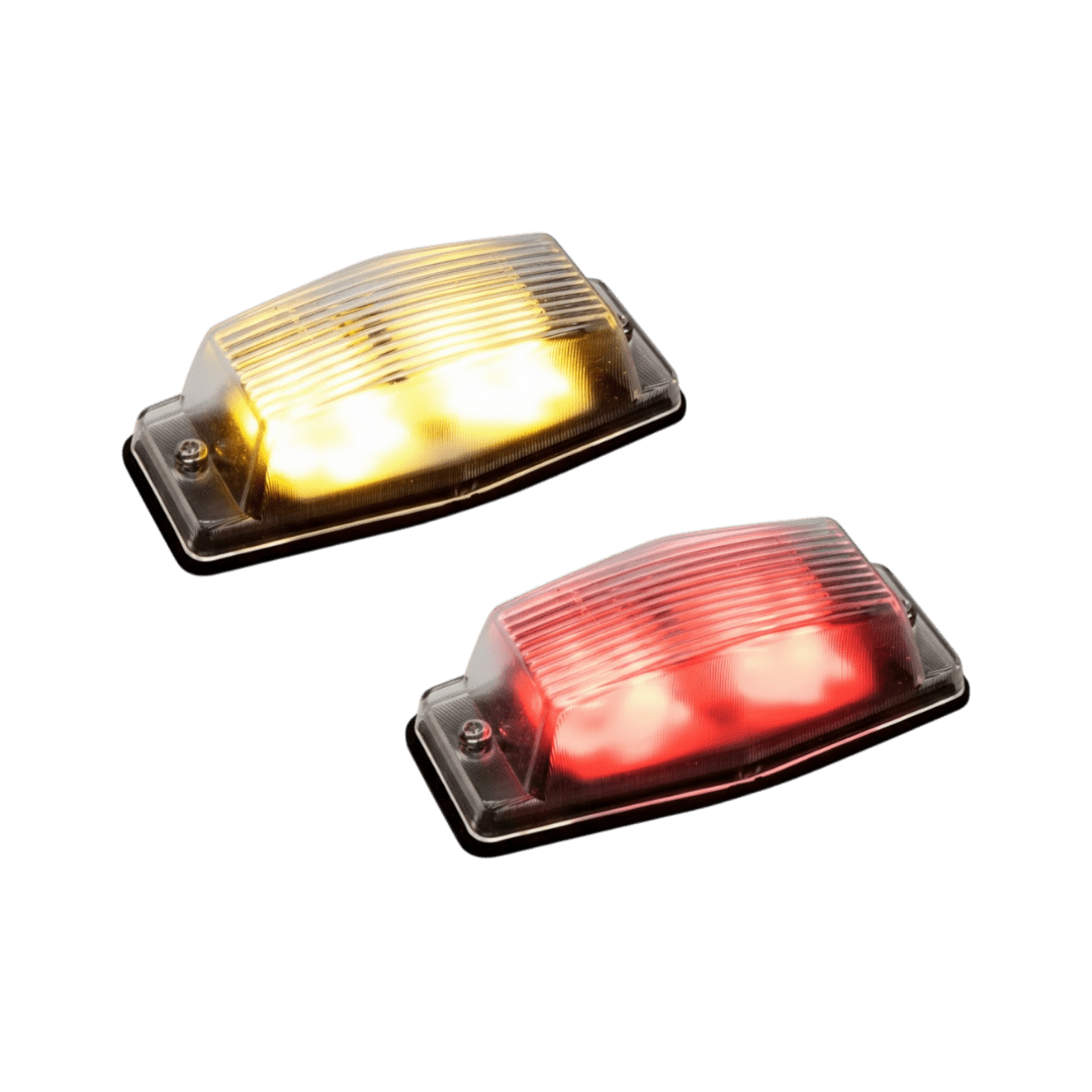 Double - burner LED 24V - Klar glas - KJoF - Dual color Gul / Rød - 
