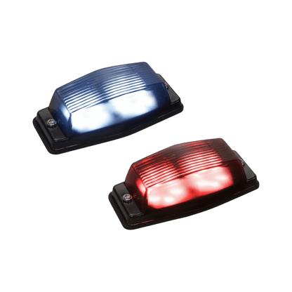 Double - burner LED 24V - Smoked glas - KJoF - Dual color Xenon hvid / Rød - 