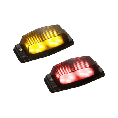 Double - burner LED 24V - Smoked glas - KJoF - Dual color Gul / Rød - 