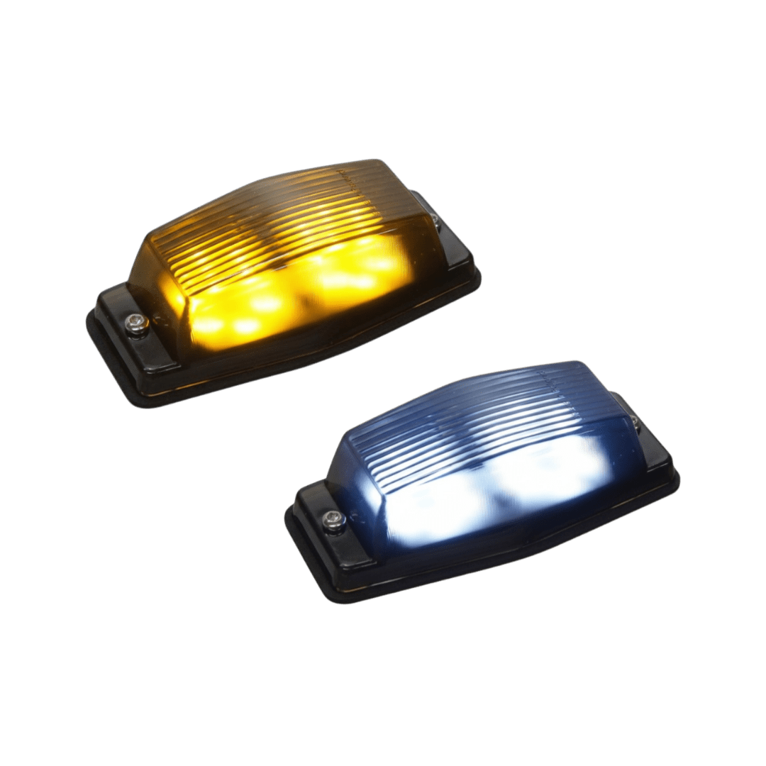 Double - burner LED 24V - Smoked glas - KJoF - Dual color Gul / Xenon hvid - 