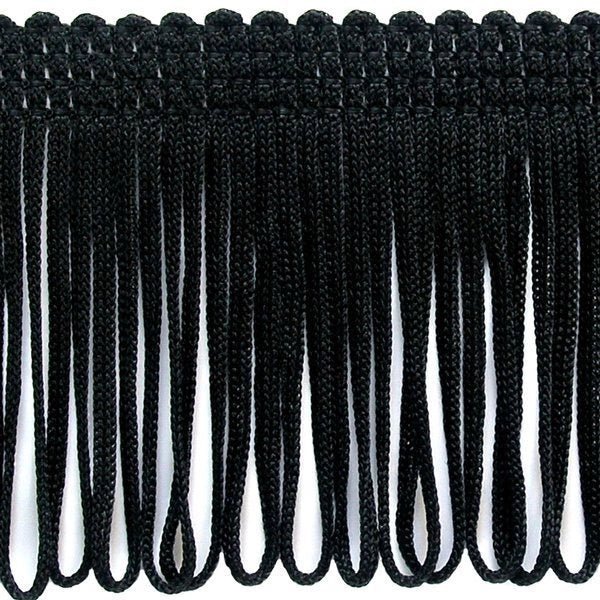 Frynse loop sort - 5cm