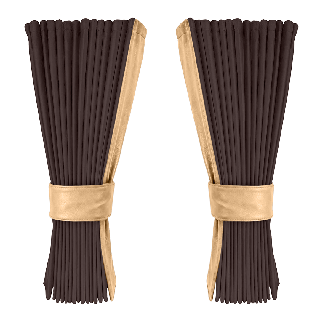 Gardin anthracite alcantar med nappa - Beige - KJoF - 