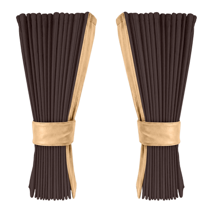 Gardin anthracite alcantar med nappa - Beige - KJoF - 
