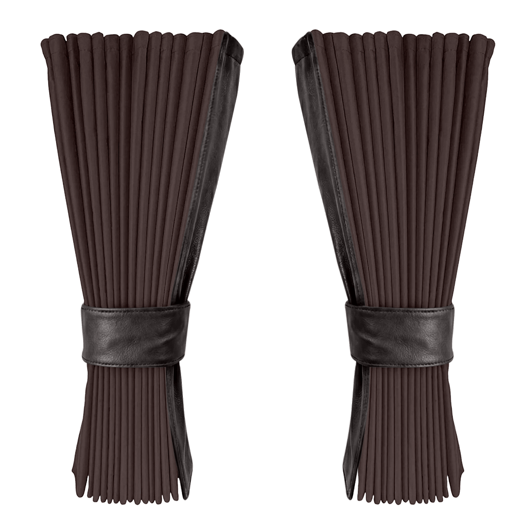 Gardin anthracite alcantar med nappa - Chokoladebrun - KJoF - 