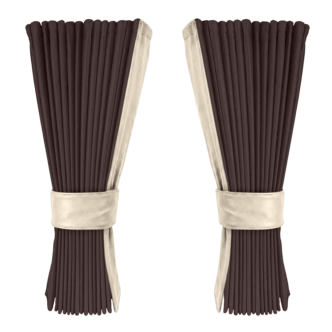 Gardin anthracite alcantar med nappa - Cream - KJoF - 