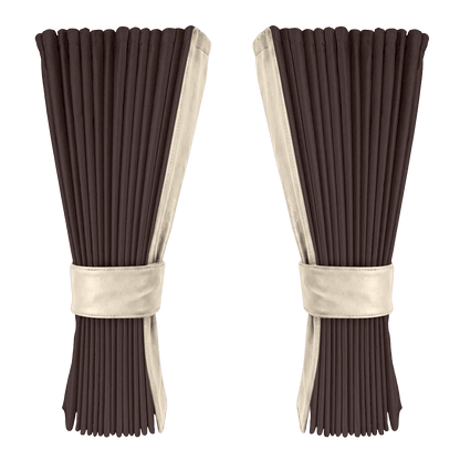 Gardin anthracite alcantar med nappa - Cream - KJoF - 