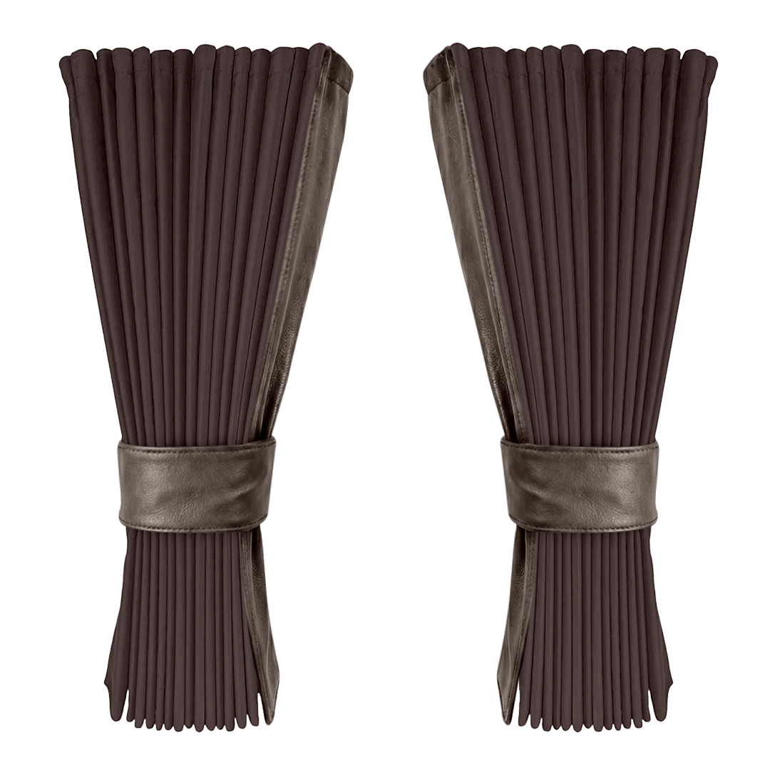 Gardin anthracite alcantar med nappa - elefantbrun - KJoF - 