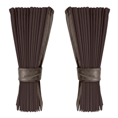 Gardin anthracite alcantar med nappa - elefantbrun - KJoF - 