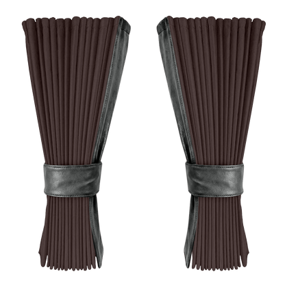 Gardin anthracite alcantar med nappa - Gråt - KJoF - 