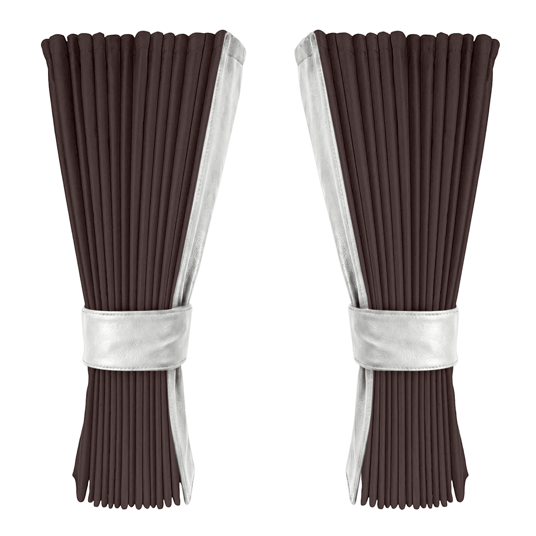 Gardin anthracite alcantar med nappa - Hvid - KJoF - 