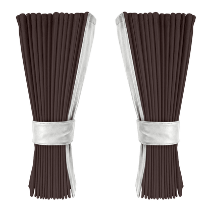 Gardin anthracite alcantar med nappa - Hvid - KJoF - 