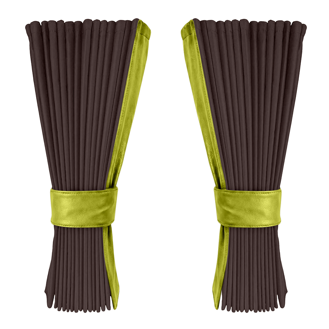 Gardin anthracite alcantar med nappa - Limegrøn - KJoF - 